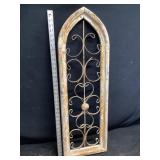 Wooden metal artwork, approximately 36 inches tall