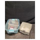 Recipe box and plastic tote