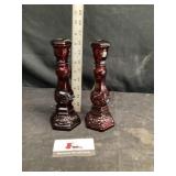 Red Cape Cod candle holders