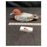 Hand painted wooden duck decoy