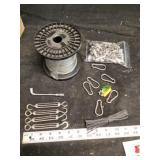 Roll of wire unknown length and hardware