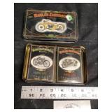 Harley Davidson, tin with motorcycle cards