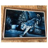 Velvet tiger painting
