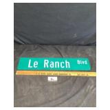 Le Ranch Boulevard sign