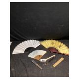 Oriental fans and chopsticks