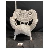 Child, wicker chair