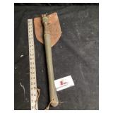 Metal folding military style shovel
