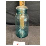 Blue canning jar, ball ideal