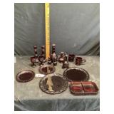 Cape Cod Ruby, red glassware 15 piece set Avon
