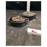 Vintage style miniature, cast-iron, oval soap pot