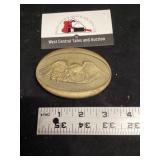 Solid brass, American Eagle 1979 belt buckle