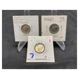 Group of 3 1942-S UNC Mercury Dimes