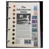 Coin & Stamp Album - 7 Pages of History 10 coins