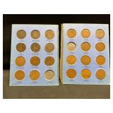 Book of 22 English Large Pennies