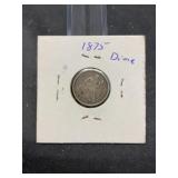 1875 Seated Liberty Dime