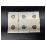 6 Indian Head Pennies