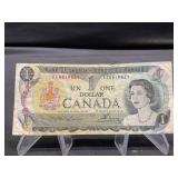 1973 Canada $1 Bill NOW OBSOLETE