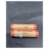 2 Roll Wheat Cents 1930's dates