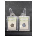 Two Jefferson Nickels 1963 Poof & 1964-D UNC
