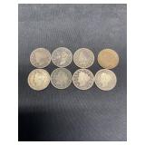 8 Liberty Nickels 1902-1911