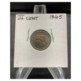 1865 3 Cent Nickel UNC