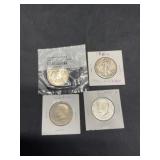 1942, 1971S, 1951S,1987-D Half Dollar