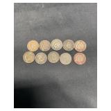 Lot of 10 Indian Head Penny