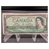 1954 Canada $1 Bill
