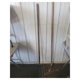 Antique aeration rake & pitch fork