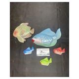 Vintage chalk ware fish decor