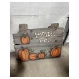 Primitive barn wood harvest decor