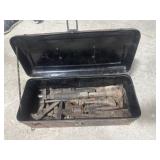Vintage toolbox with vintage tools