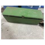 Metal John Deere tractor toolbox