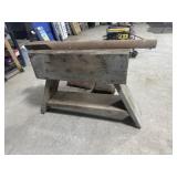 Blacksmith forming Mandril on primitive wood stand