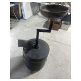 Oil drain barrel from airport