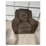 Brown microfiber recliner