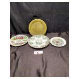 Old threshers and Iowa decorative plates