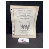 Allis Chalmers bean planter directions
