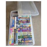 Tote of VHS tapes