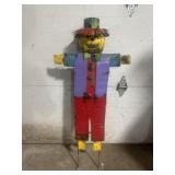 Metal scarecrow yard stake
