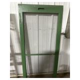 Vintage green framed screen