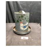 Galvanized chicken feeder