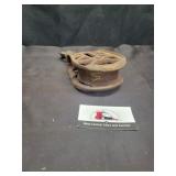 Vintage cast iron pulley