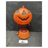 Lighted vintage pumpkin blow mold
