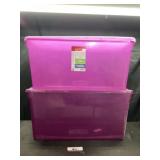 2 purple totes