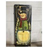 Custom hand painted double sided door decor