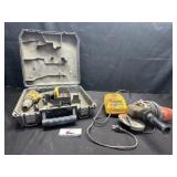 DeWalt drill and black and decker sander