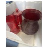 Red vases