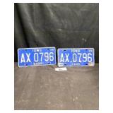 Vintage Iowa license plates