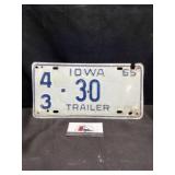 Vintage Iowa license plate
